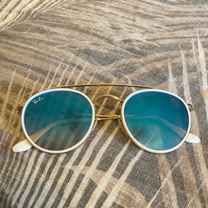 RAY BANS - BLUE FLASH DOUBLE BRIDGE SUNGLASSES